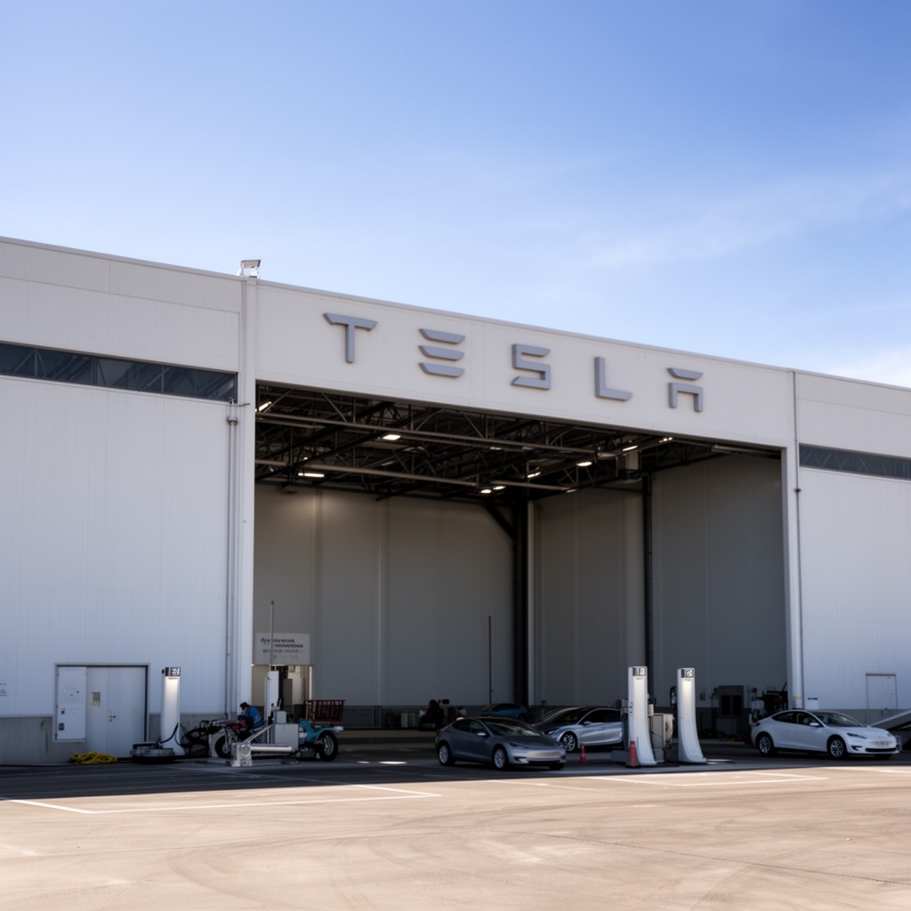 AI-generated illustration of Gigafactory Nevada