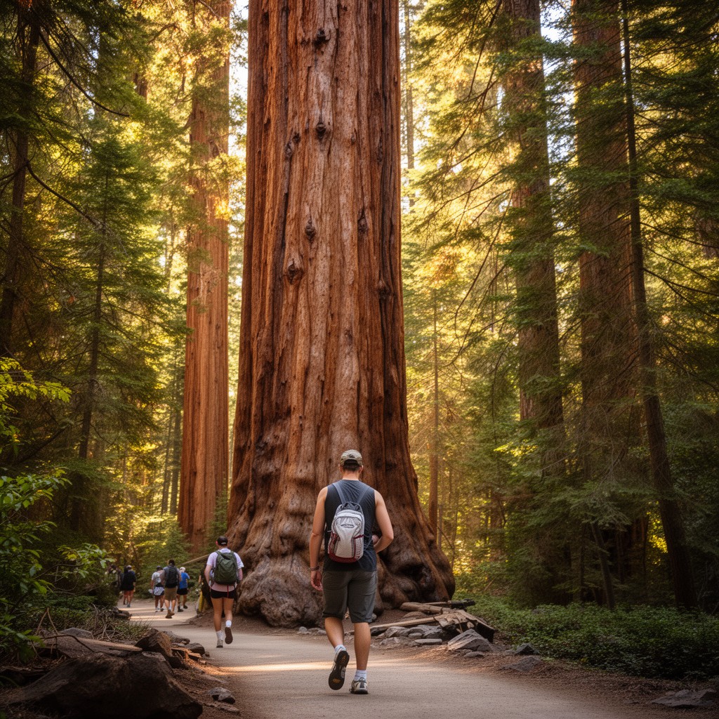AI-generated illustration of General Sherman Tree Trail