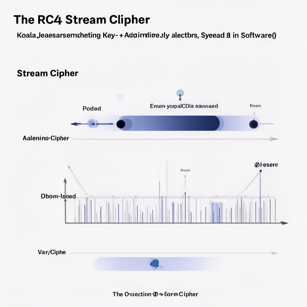 AI-generated illustration of RC4 stream cipher