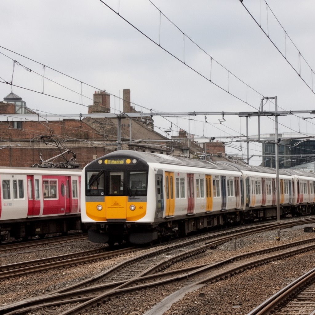 AI-generated illustration of Manchester–Liverpool line