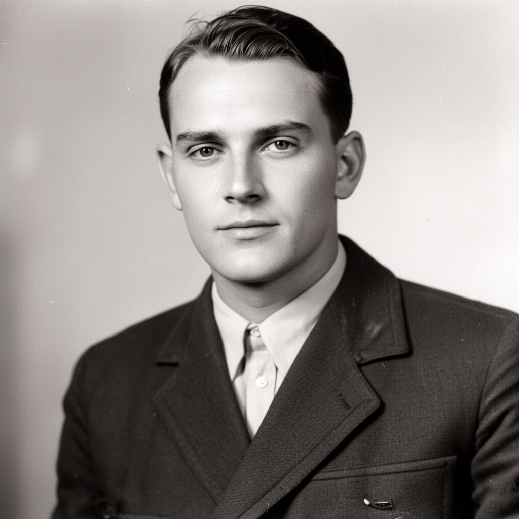 AI-generated illustration of Joseph P. Kennedy Jr.