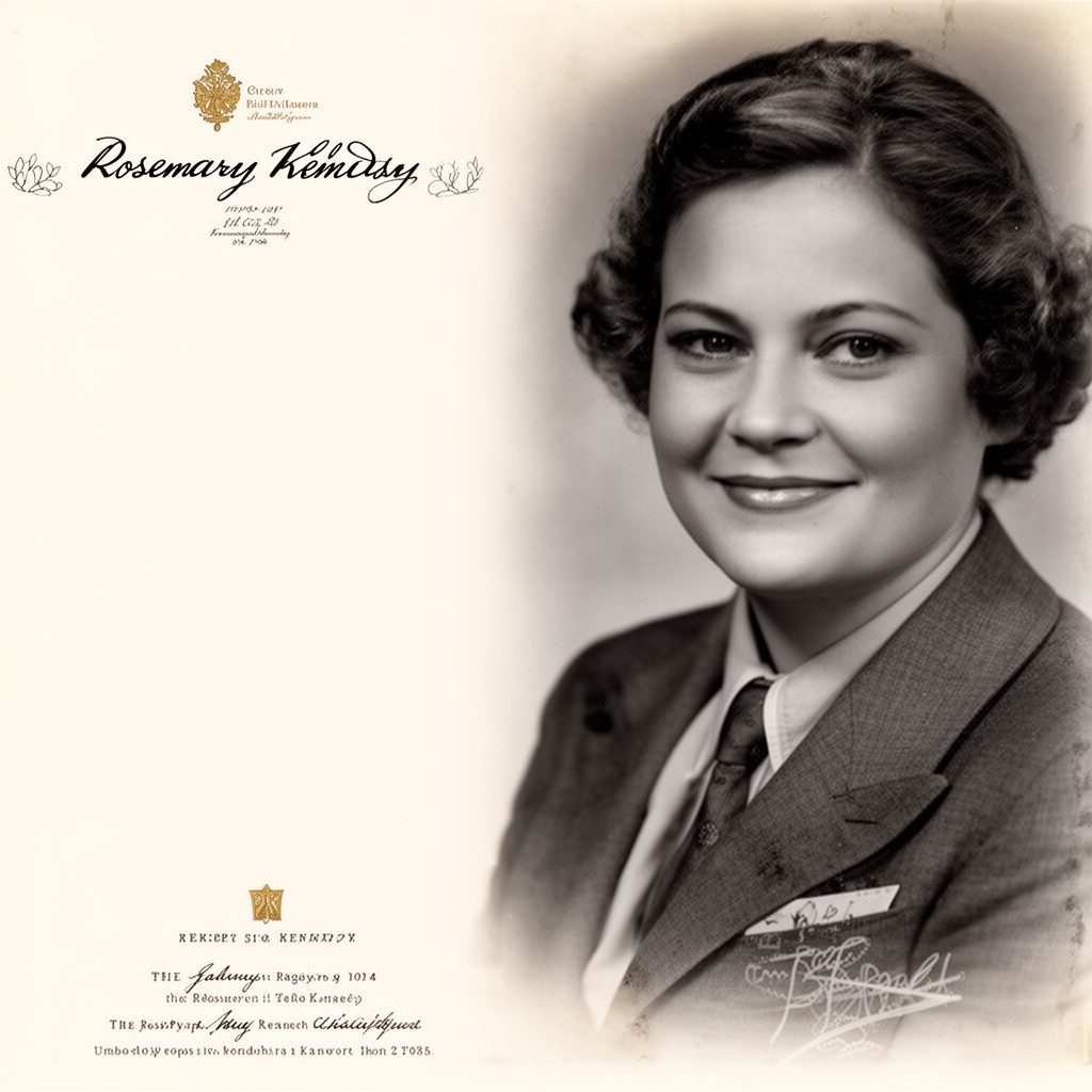 AI-generated illustration of Rosemary Kennedy
