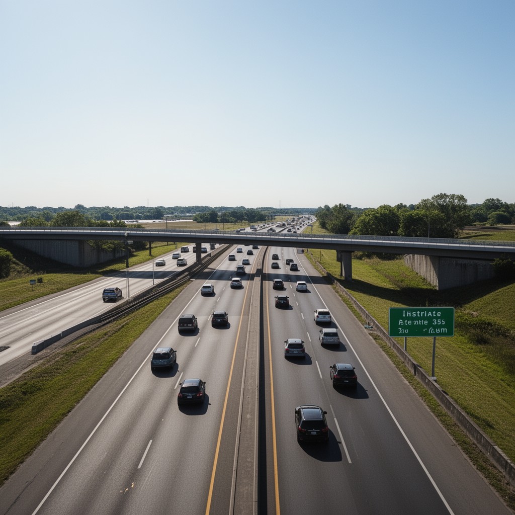 AI-generated illustration of Interstate 35
