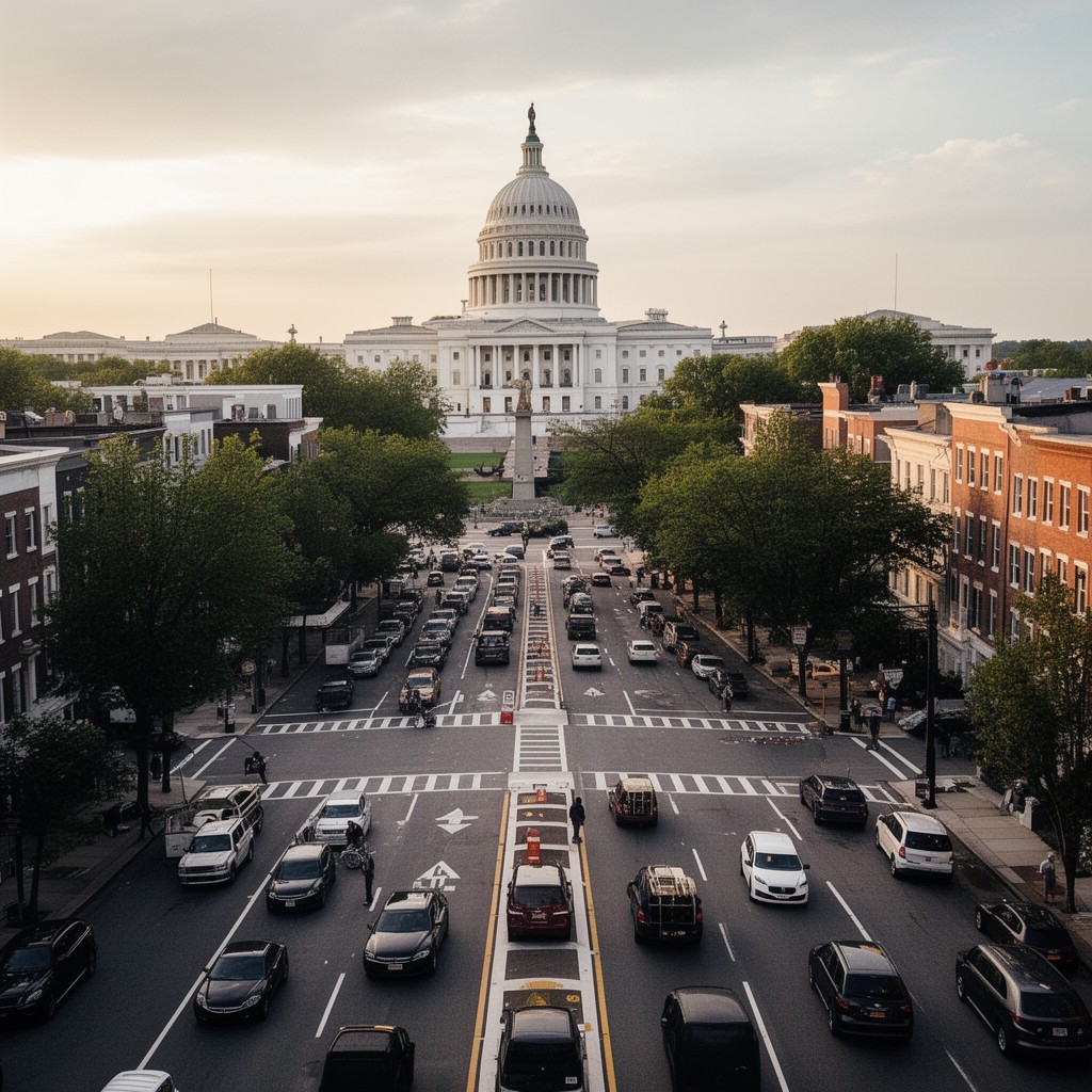 AI-generated illustration of East Capitol Street NE