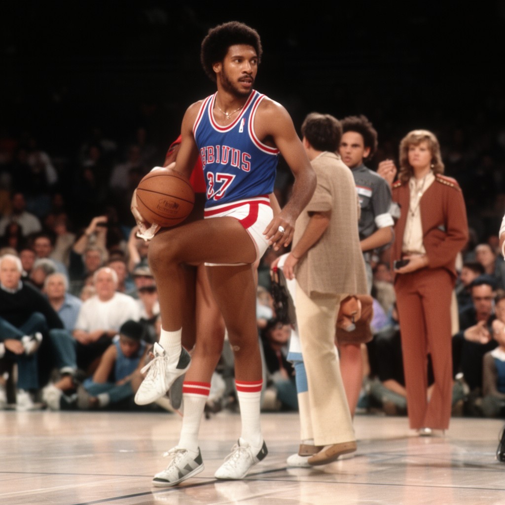 AI-generated illustration of Julius Erving