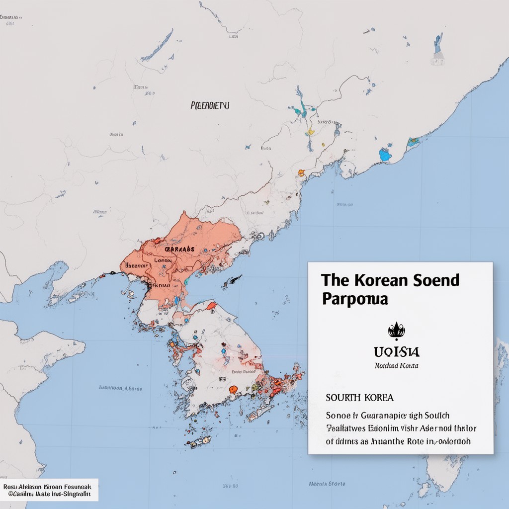 AI-generated illustration of Korean Peninsula