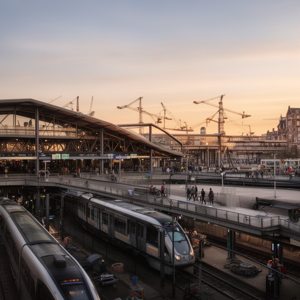 AI-generated illustration of Amsterdam Sloterdijk