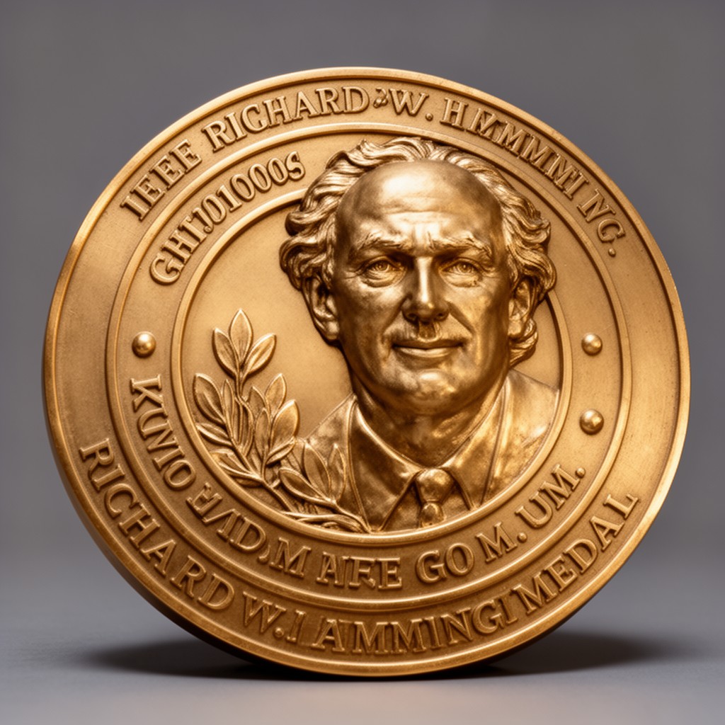 AI-generated illustration of IEEE Richard W. Hamming Medal