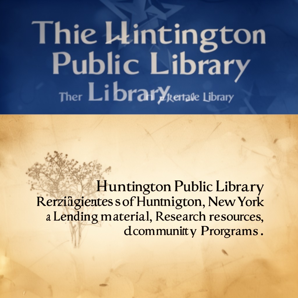 AI-generated illustration of Huntington Public Library
