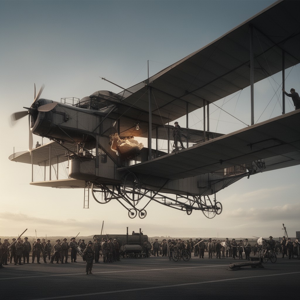 AI-generated illustration of Handley Page O/100