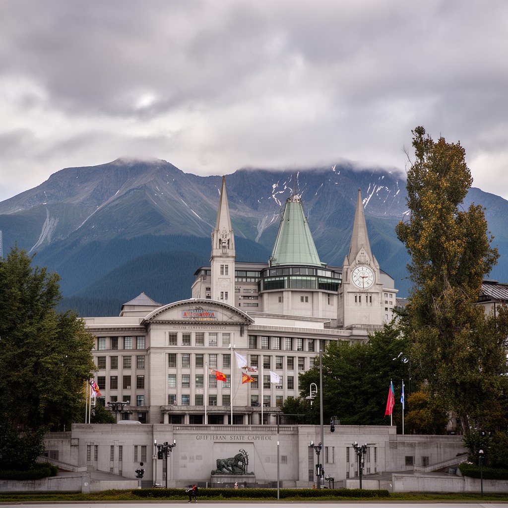 AI-generated illustration of Alaska State Capitol