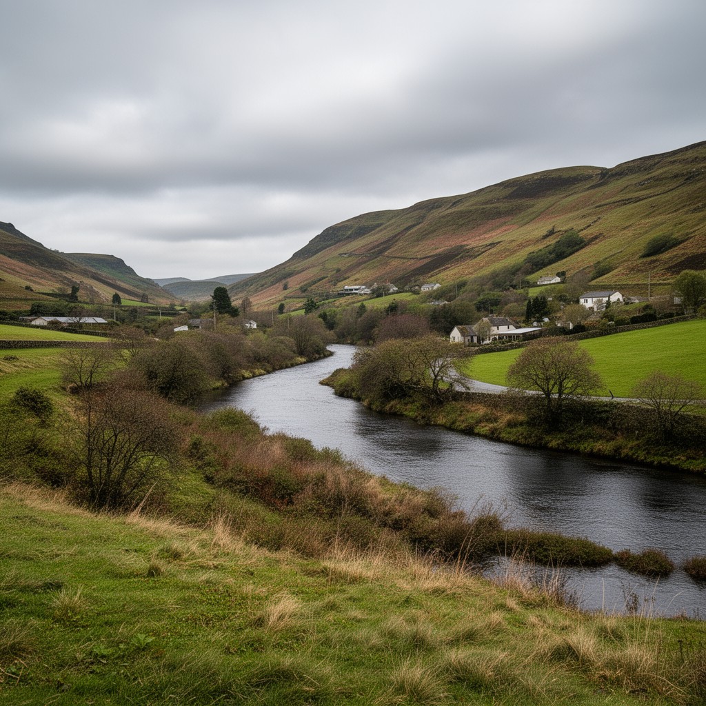 AI-generated illustration of River Carron