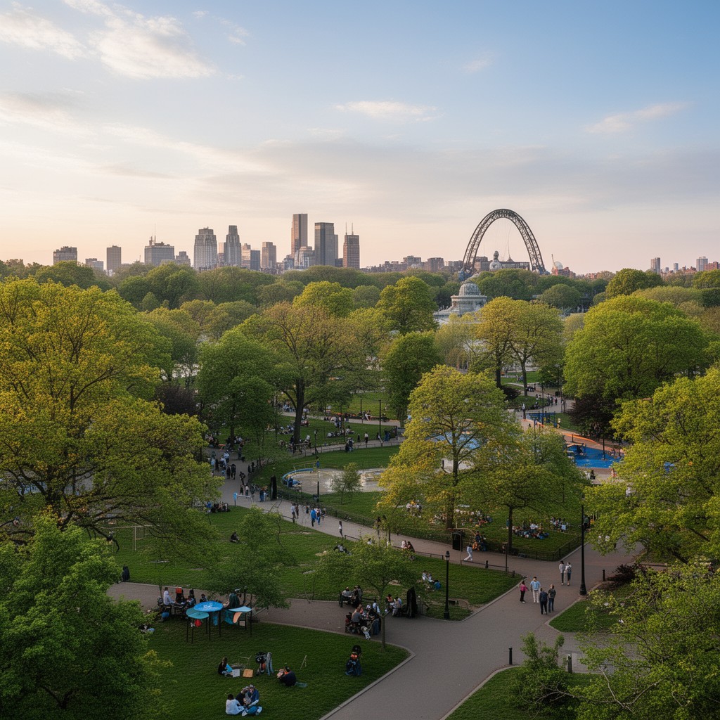 AI-generated illustration of Prospect Park