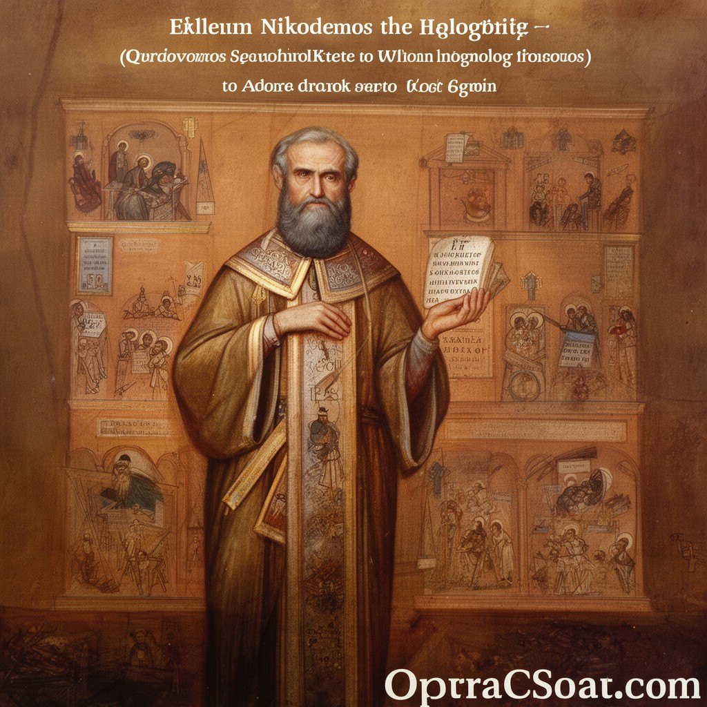 AI-generated illustration of St. Nikodemos the Hagiorite