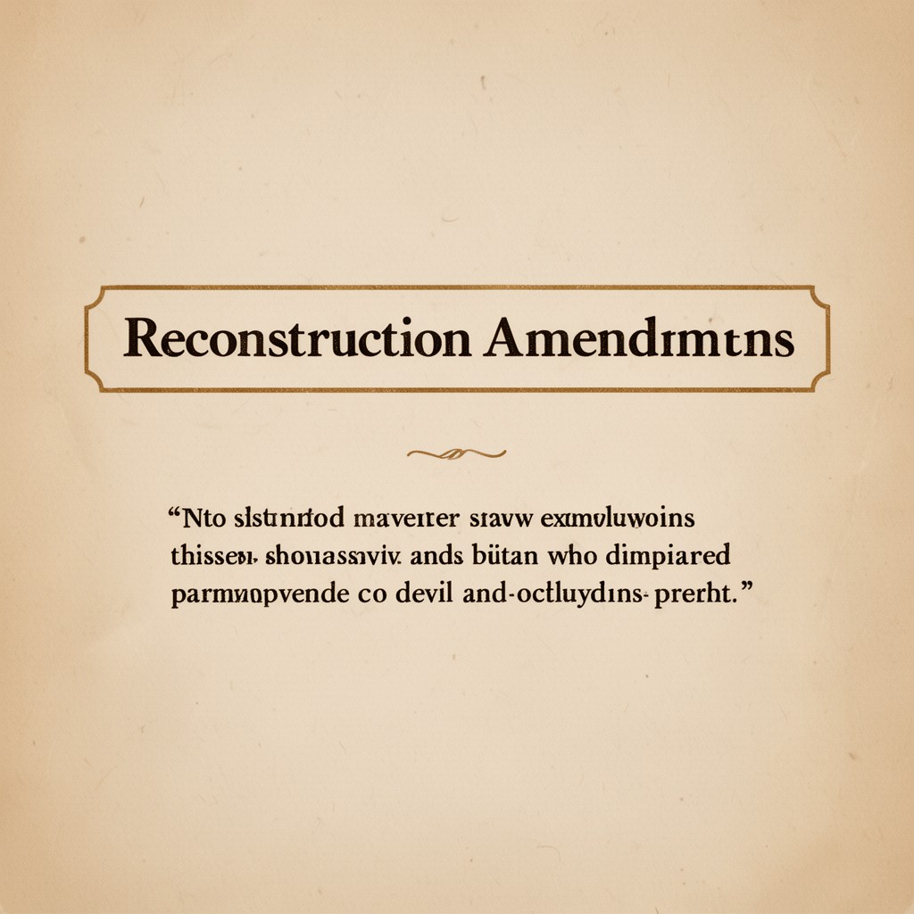 AI-generated illustration of Reconstruction Amendments