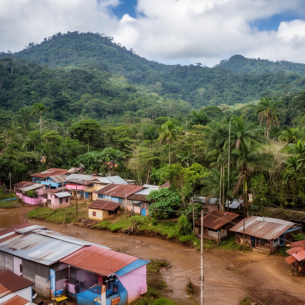 AI-generated illustration of Yaviza, Panama