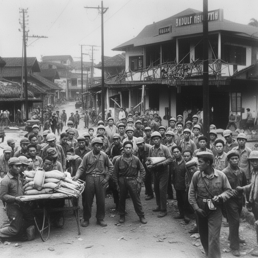 AI-generated illustration of Japanese occupation of Malaya