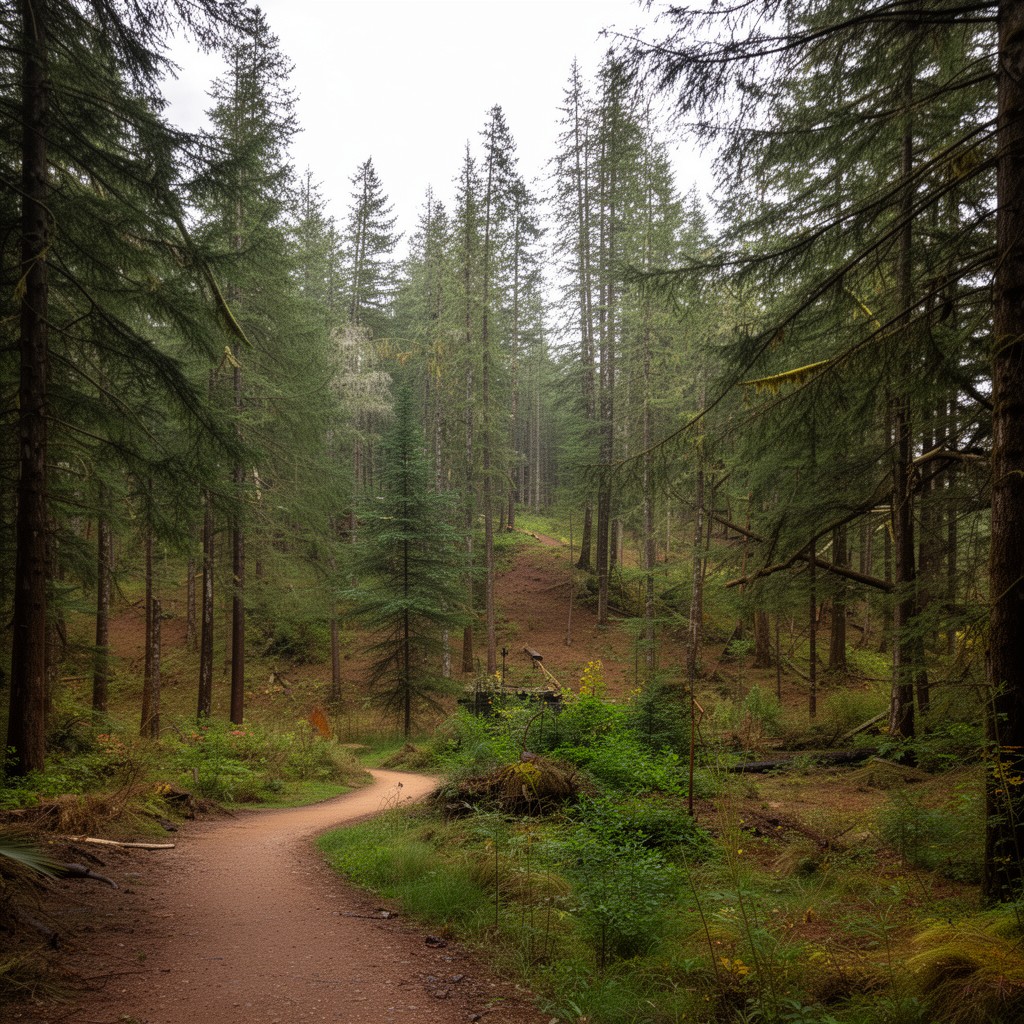 AI-generated illustration of McDonald-Dunn Research Forest