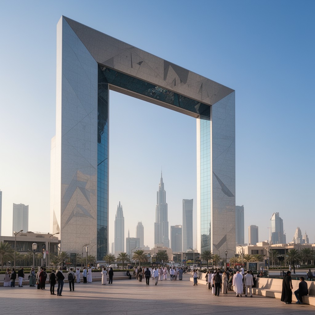 AI-generated illustration of Dubai Frame