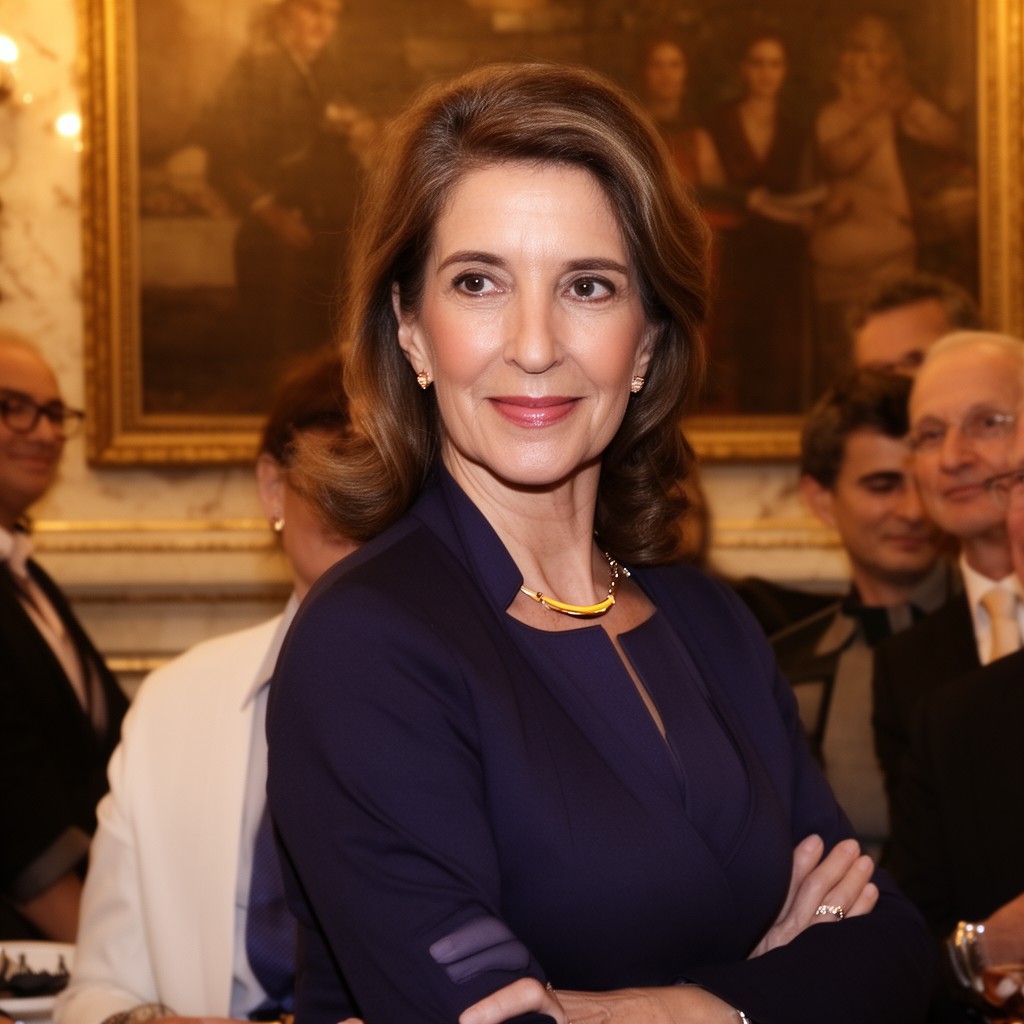 AI-generated illustration of Princess Muna al-Hussein