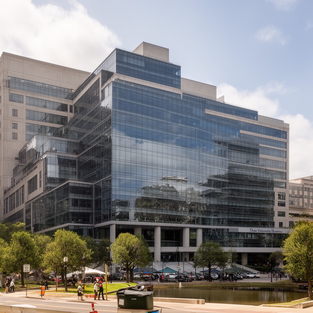 AI-generated illustration of Duke University Hospital