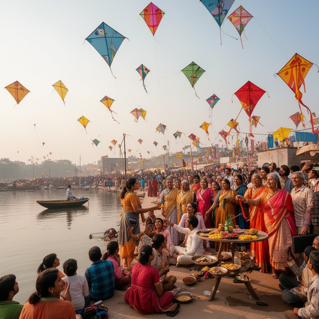 AI-generated illustration of Makar Sankranti