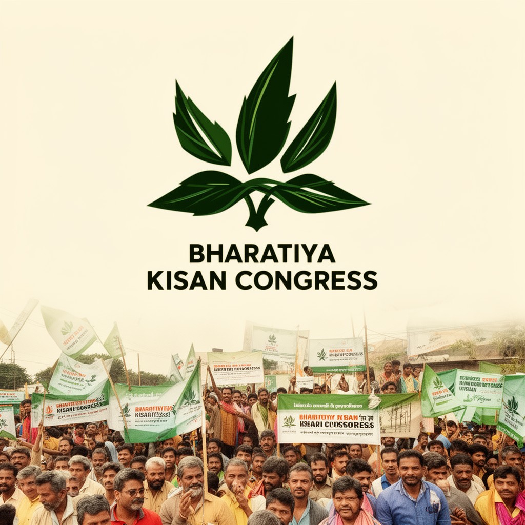 AI-generated illustration of Bharatiya Kisan Congress