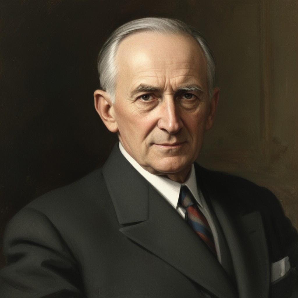 AI-generated illustration of Federal President Theodor Heuss