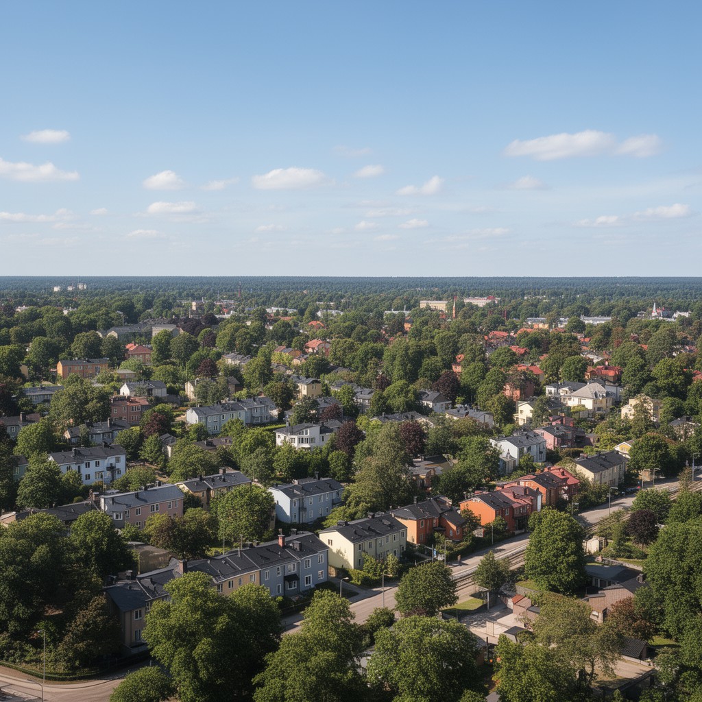AI-generated illustration of Täby Municipality