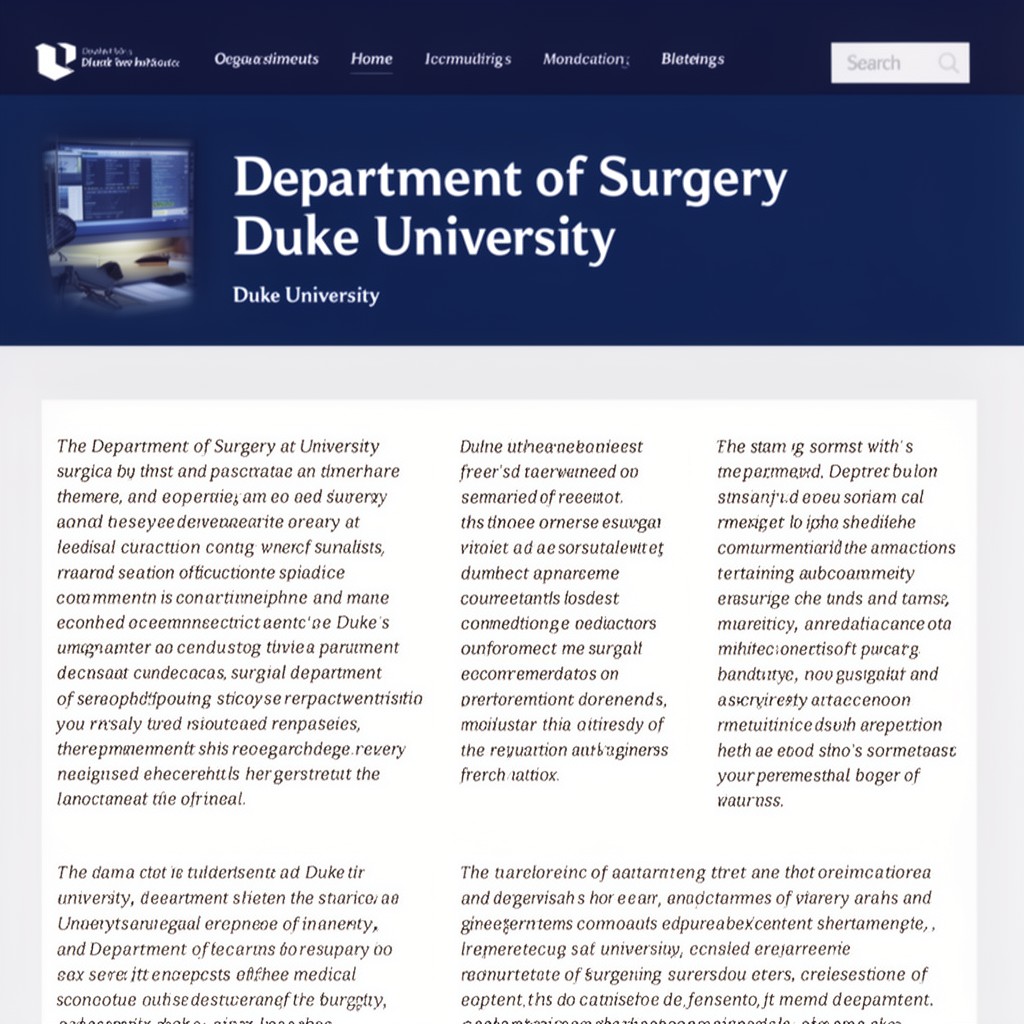 AI-generated illustration of Department of Surgery, Duke University