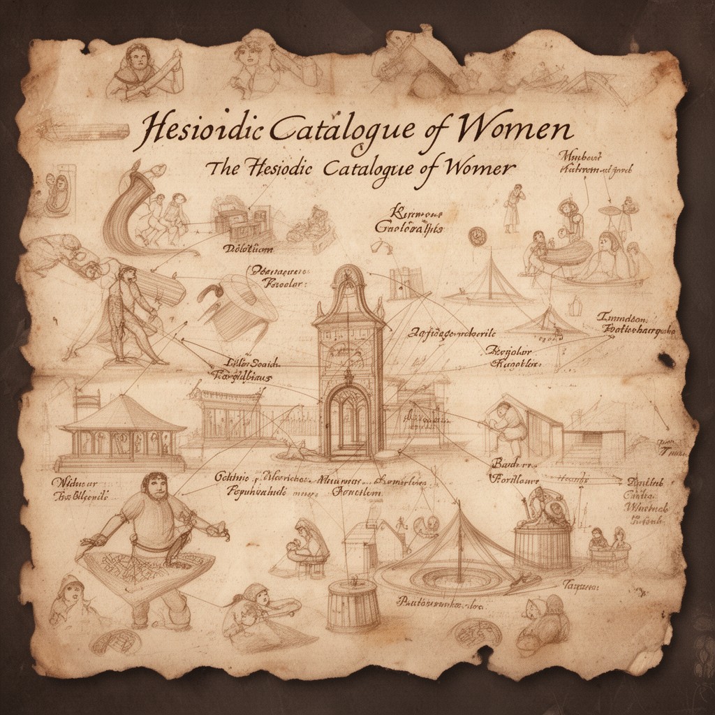 AI-generated illustration of Hesiodic Catalogue of Women