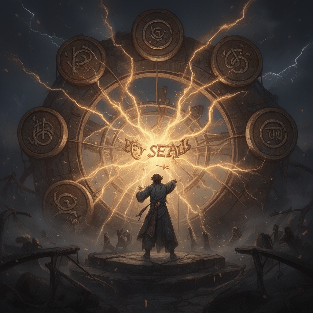 AI-generated illustration of the Seven Seals