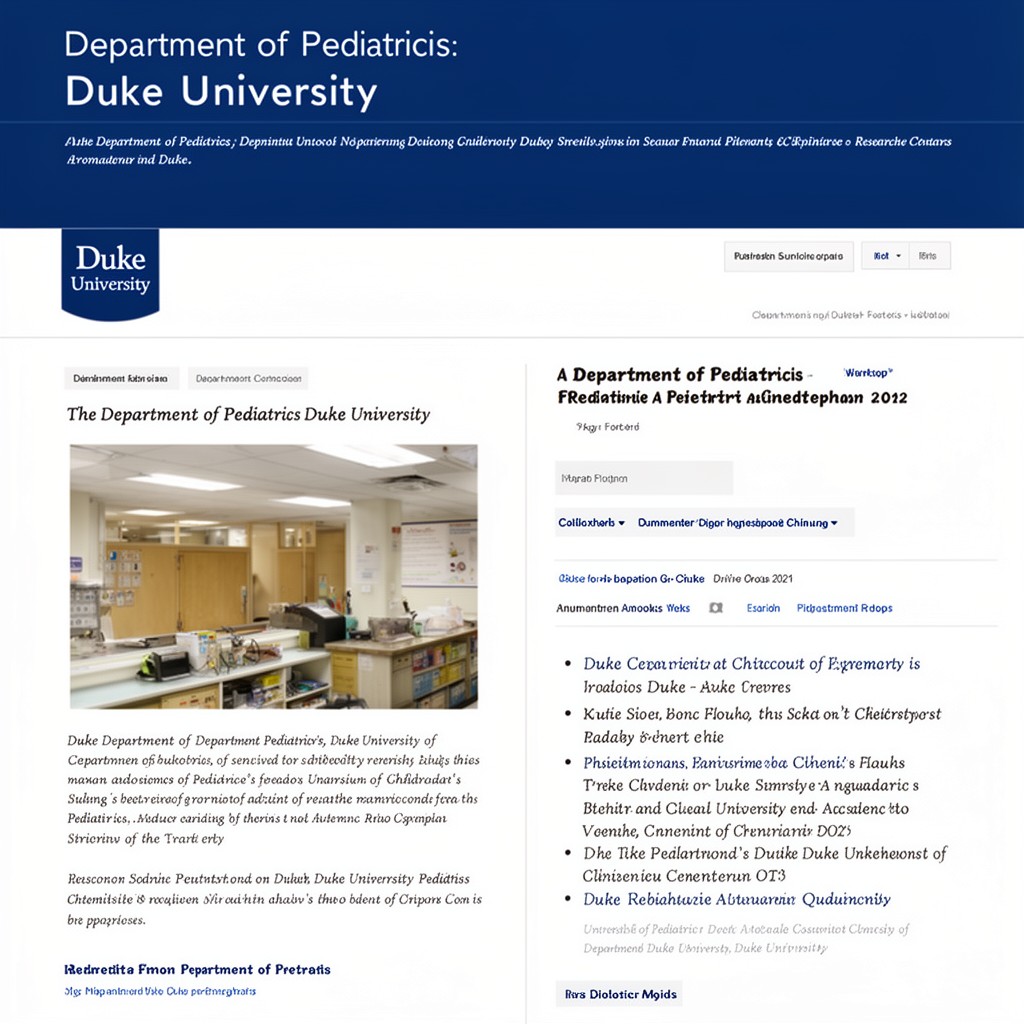 AI-generated illustration of Department of Pediatrics, Duke University