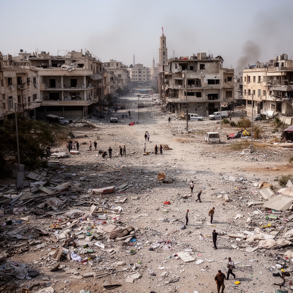 AI-generated illustration of Syrian Civil War