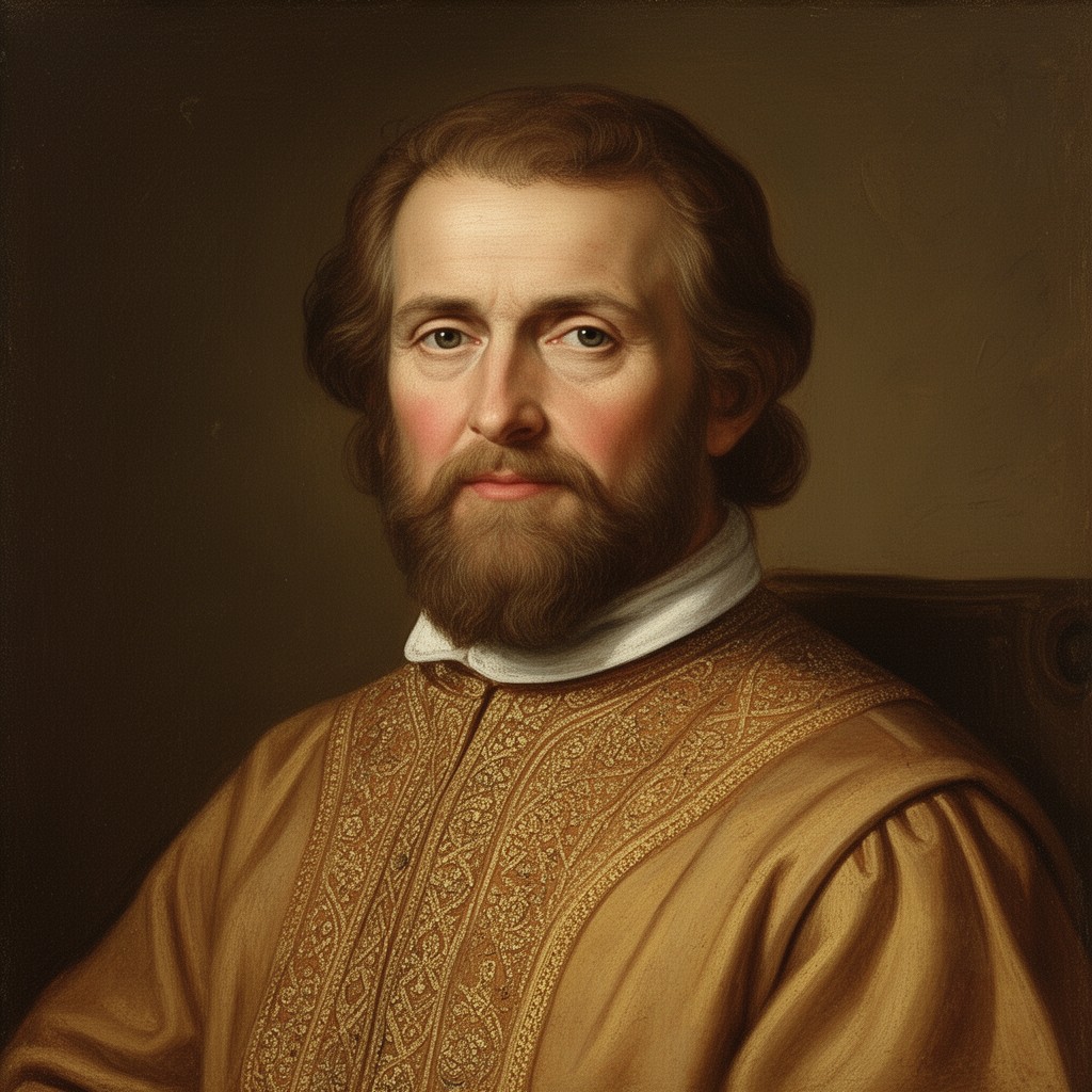 AI-generated illustration of Coluccio Salutati