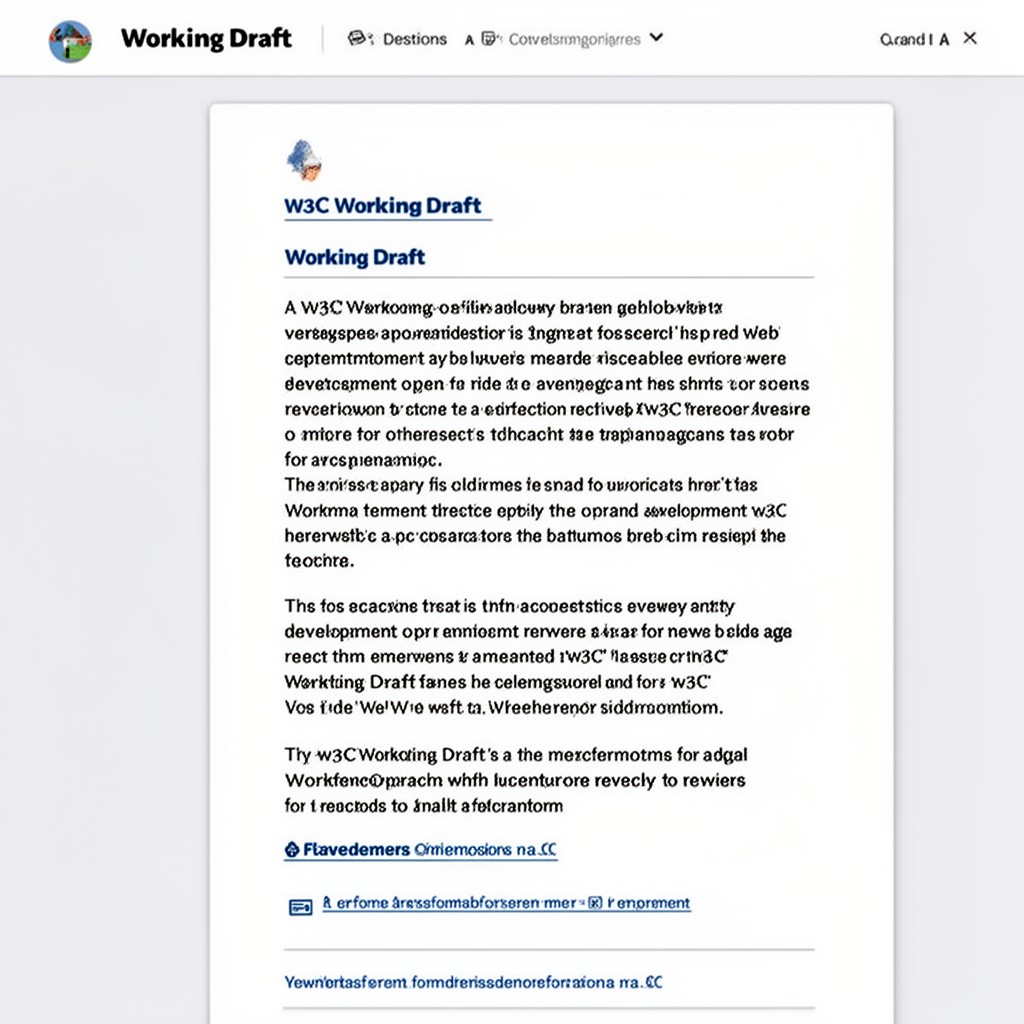 AI-generated illustration of W3C Working Draft
