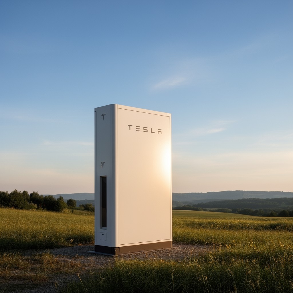 AI-generated illustration of Tesla Powerpack