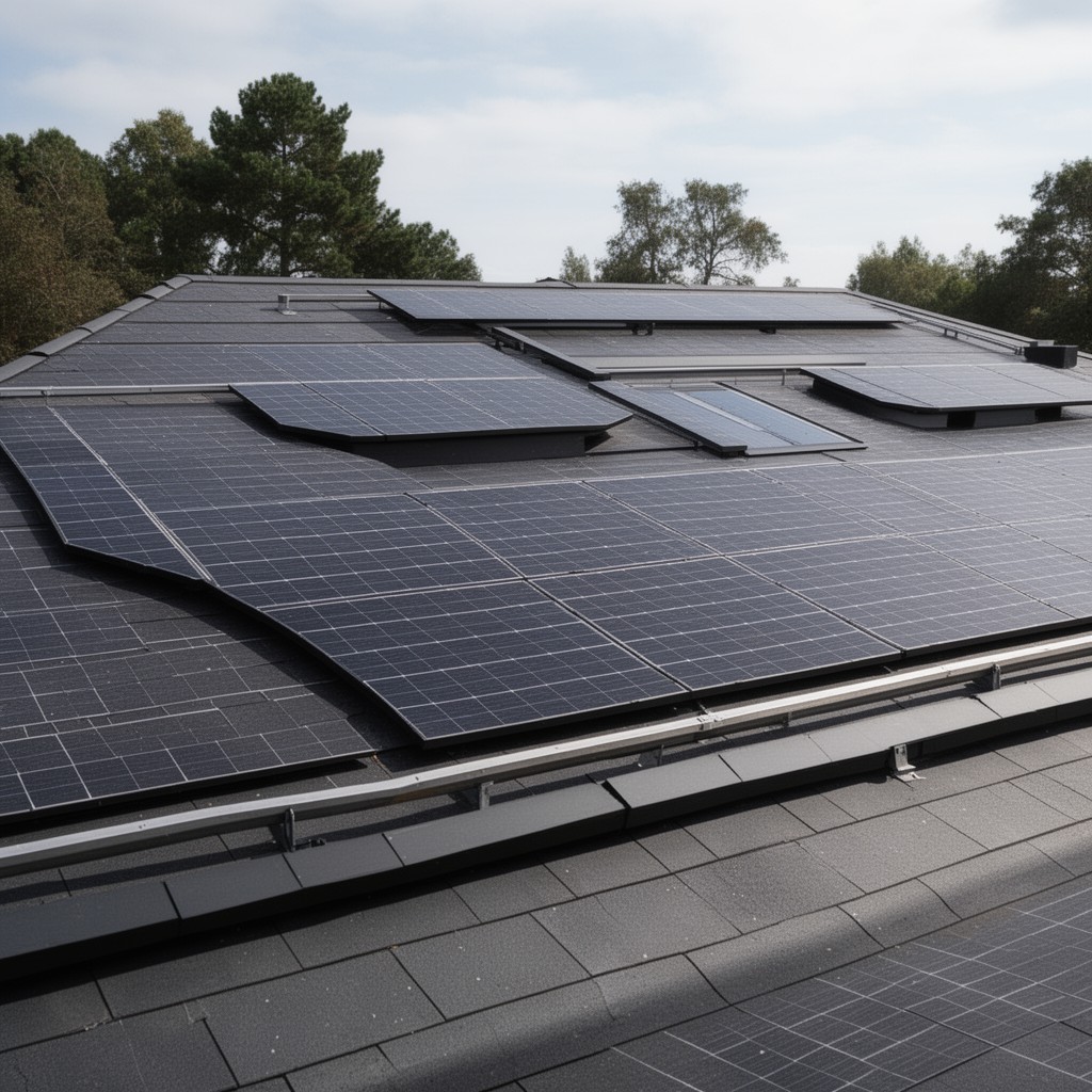 AI-generated illustration of Tesla Solar Roof