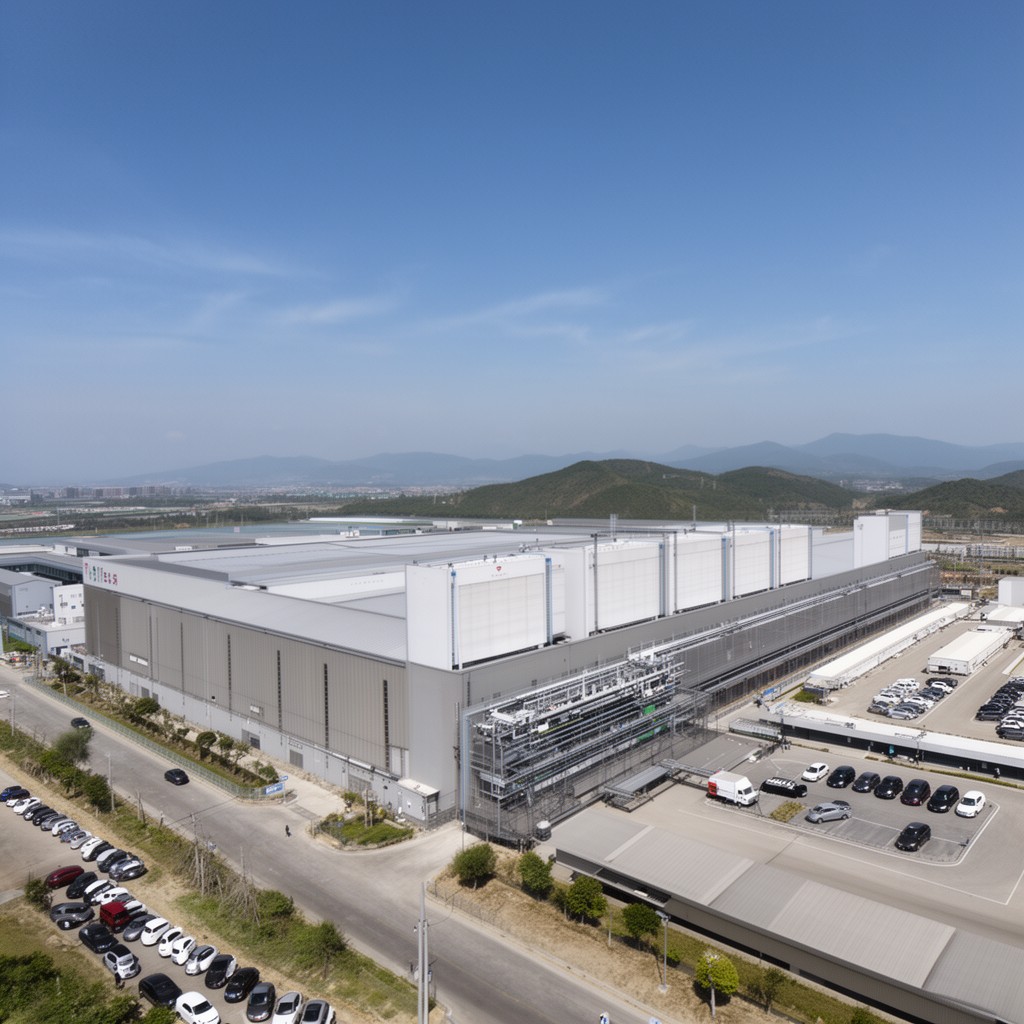 AI-generated illustration of Gigafactory Shanghai