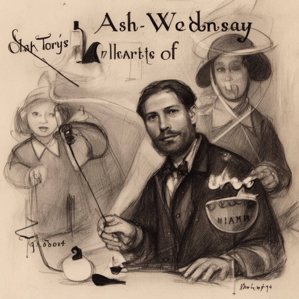 AI-generated illustration of Ash-Wednesday