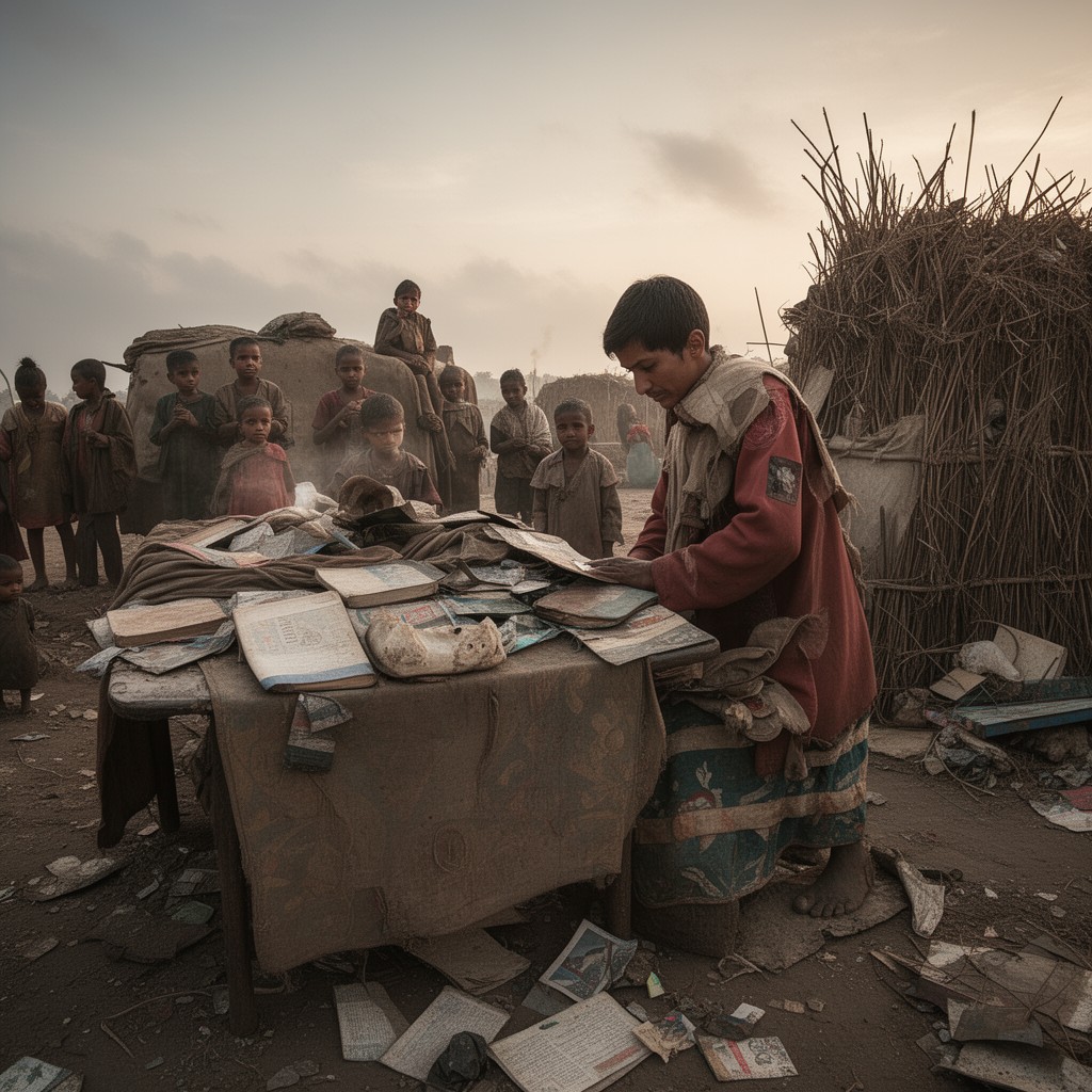 AI-generated illustration of Poverty and Famines