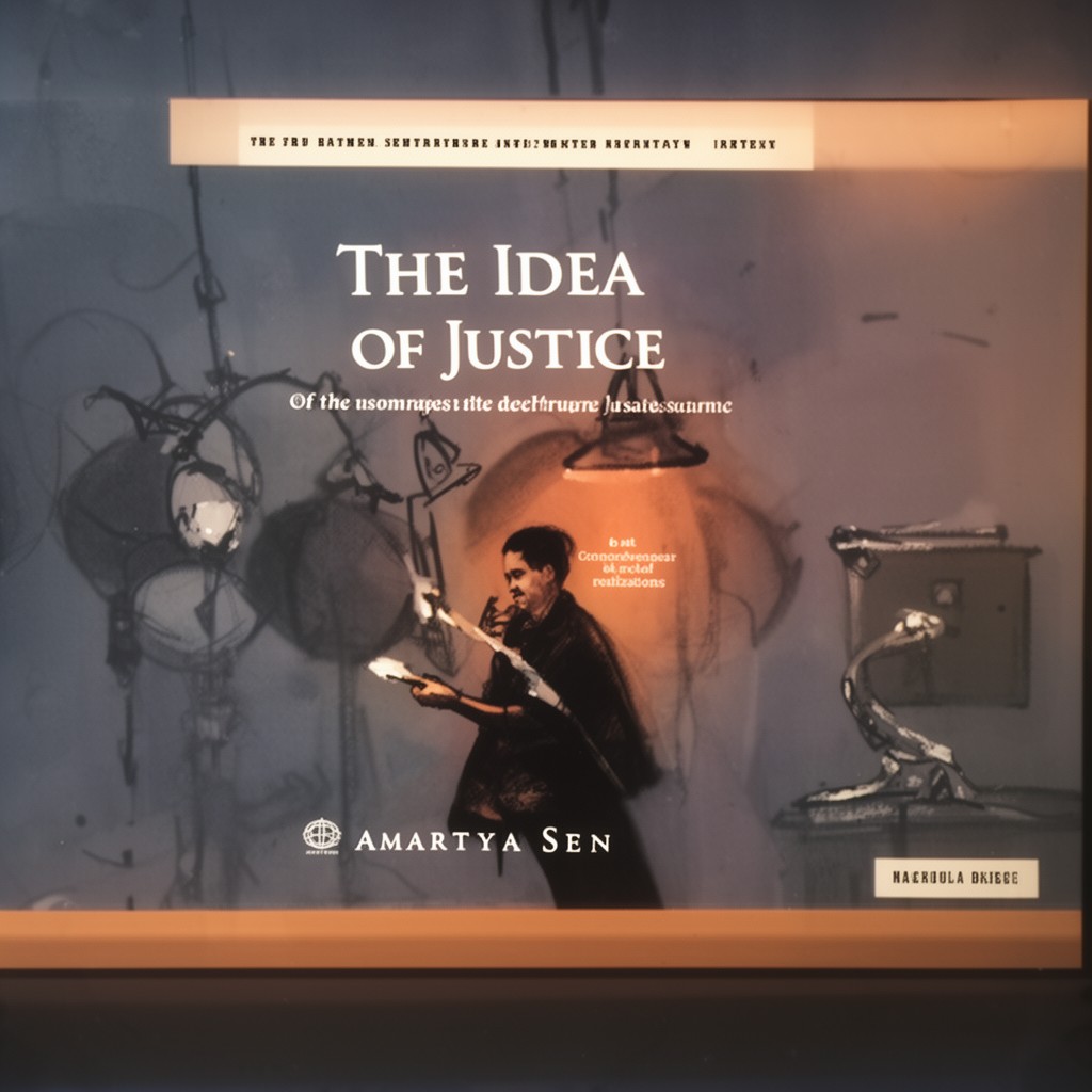 AI-generated illustration of The Idea of Justice