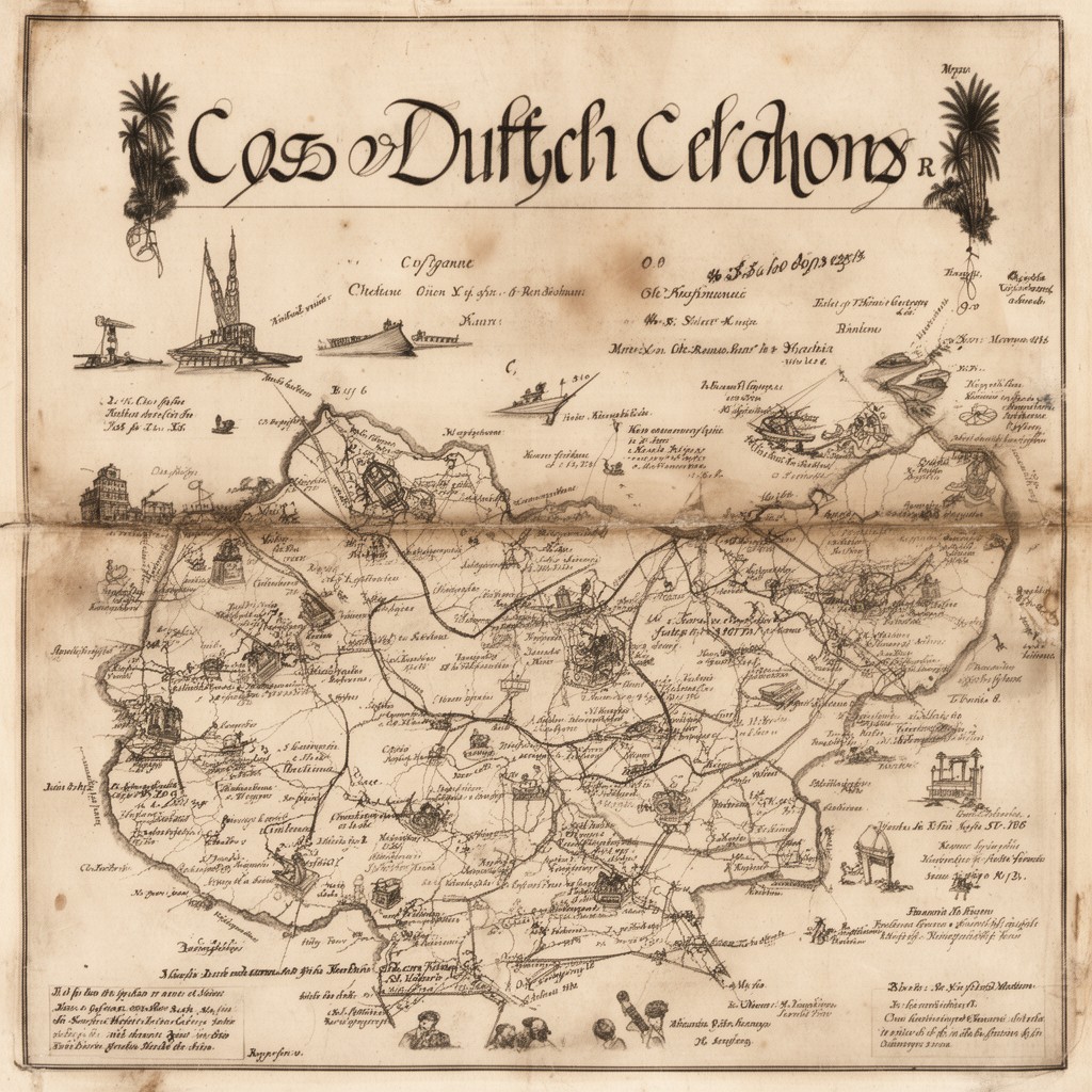 AI-generated illustration of Ceylon (Dutch Ceylon)