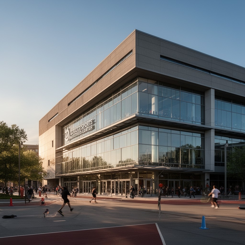 AI-generated illustration of Zesiger Sports and Fitness Center