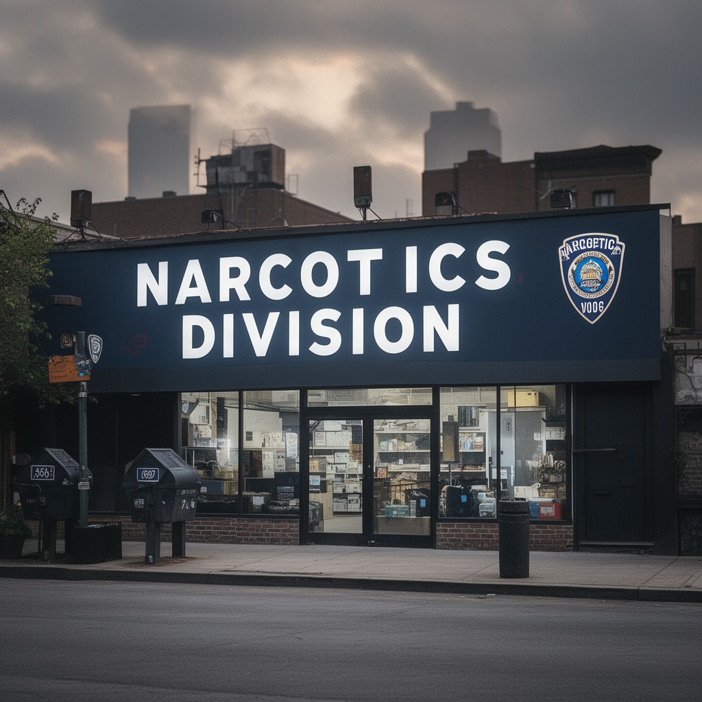 AI-generated illustration of Narcotics Division