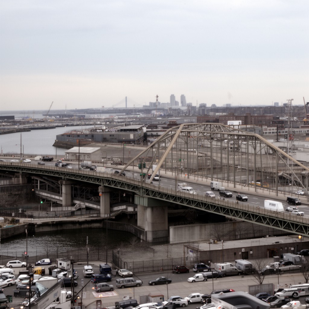 AI-generated illustration of Queens (via Rikers Island Bridge)