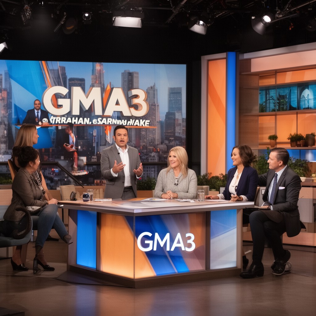 AI-generated illustration of GMA3 (formerly Strahan, Sara and Keke)