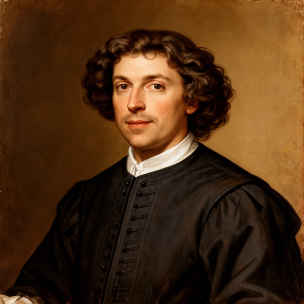 AI-generated illustration of Baruch Spinoza