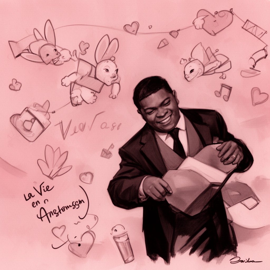 AI-generated illustration of La Vie en rose