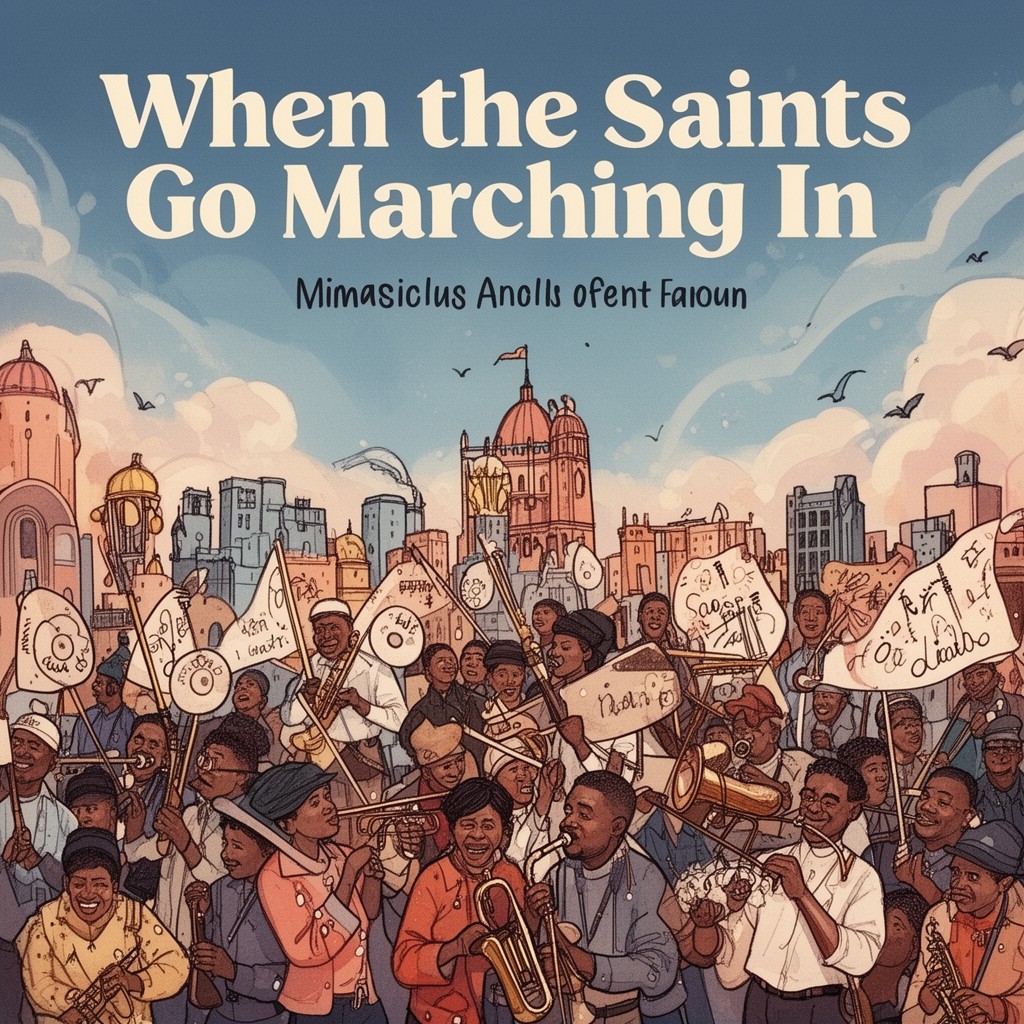 AI-generated illustration of When the Saints Go Marching In